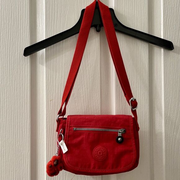 Kipling Handbags - Kipling Women's Sabian Red Crossbody Mini Bag with Adjustable Strap‎ With Jaxton